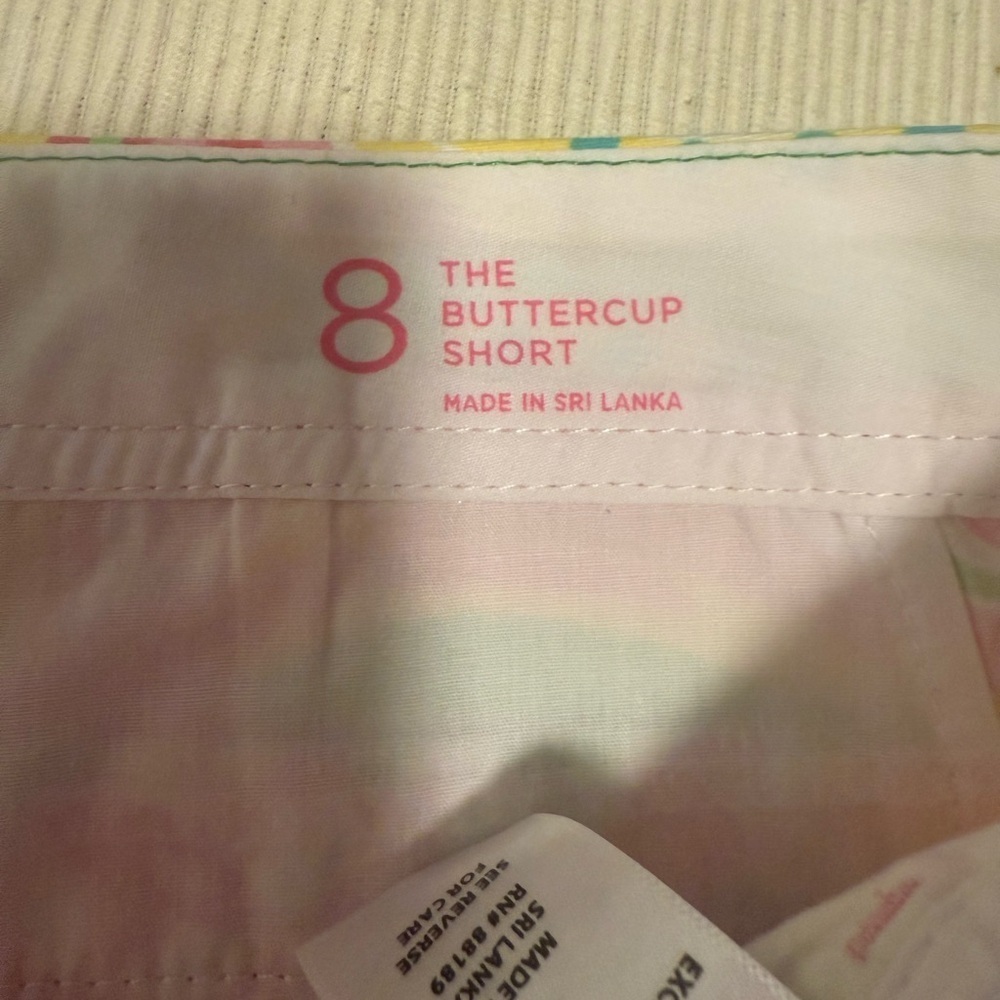 Lilly Pulitzer Women's Pink and Green Patterned Shorts Sz 8 - Picture 8 of 10